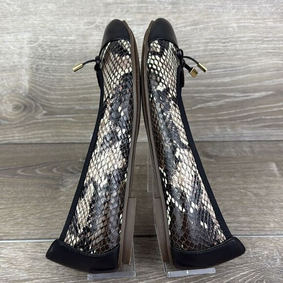 Vionic Minna Boa Women’s Sz 7.5 Black Tan Python Print Slip On Ballet Flats - Picture 10 of 11